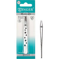 Манікюрний пінцет "ZINGKO Classic" 9,5 см, сталь, скошений (X1-14)