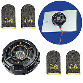 Комплект ігровий 5в1: магнітний кулер охолодження для планшета з Пельтьє MEMO CX05 + 4 напальчники