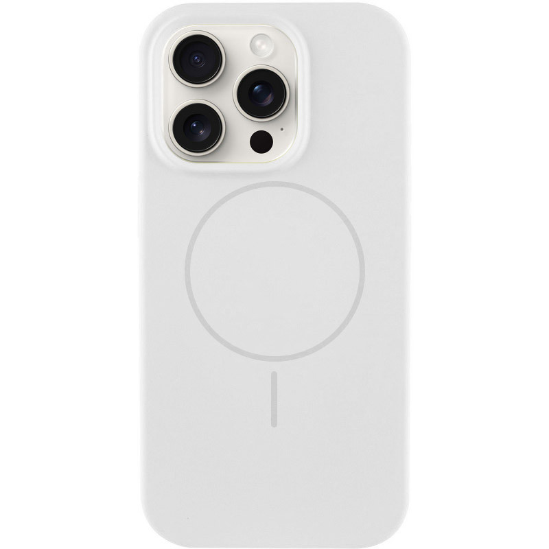 Чохол Silicone Case Full Protective (AA) NO LOGO with MagSafe для Apple iPhone 14 Pro Max (6.7") Білий / White