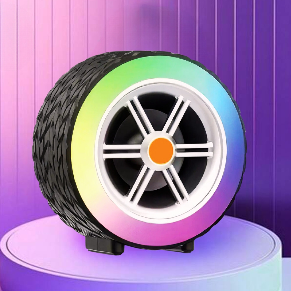 Портативна Bluetooth колонка з RGB підсвічуванням та TF слотом WSJAR L-024 бездротова міні колонка колесо, фото 1