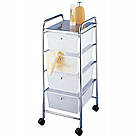 Комод на колесах металевий з 4 ящиками BS-1011-4 W (Onder Mebli), пересувний органайзер, фото 9