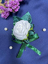 Весільна бутоньєрка для нареченого, свідків та гостей смарагд. Бутоньєрка на весілля.