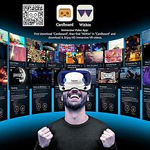 Б/У Окуляри віртуальної реальності VR AGQROKRC для телефона, Amazon, Німеччина, фото 3