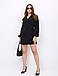 Молодіжне стильне та зручне жіноче плаття-міні, на запах, чорне, фото 3