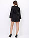 Молодіжне стильне та зручне жіноче плаття-міні, на запах, чорне, фото 6