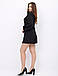 Молодіжне стильне та зручне жіноче плаття-міні, на запах, чорне, фото 5