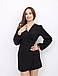 Молодіжне стильне та зручне жіноче плаття-міні, на запах, чорне, фото 2