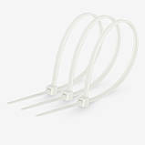 Стяжка кабельна нейлонова універсальна хомут білого кольору 4,0х300мм для фіксації кабелів кріплення до несучих поверхонь уп100шт, фото 10