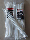 Стяжка кабельна нейлонова універсальна хомут білого кольору 4,0х300мм для фіксації кабелів кріплення до несучих поверхонь уп100шт, фото 3