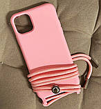 Силіконовий чохол для iPhone 11 Pro Max - Rope Strap Color case, Pink, фото 3
