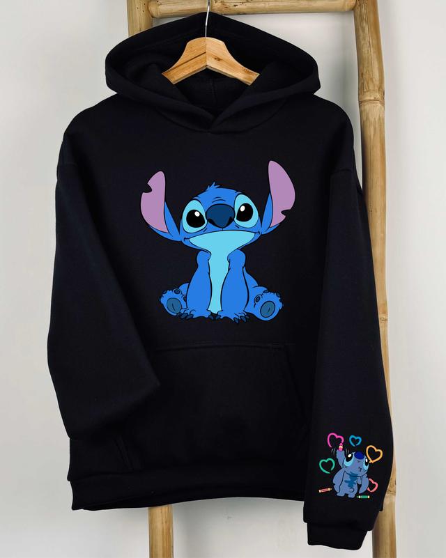 дитяча толстовка з принтом Стіча, купити толстовку зі Стічем для дітей, дитячий одяг з флісом, тепла толстовка з мультяшним героєм, одяг з персонажами Disney для дітей, толстовка з кишенею кенгуру Стіч, дитяча мода 2025, толстовка для дівчаток бузкова, толстовка утеплена для дітей, толстовка Стіч купити Україна