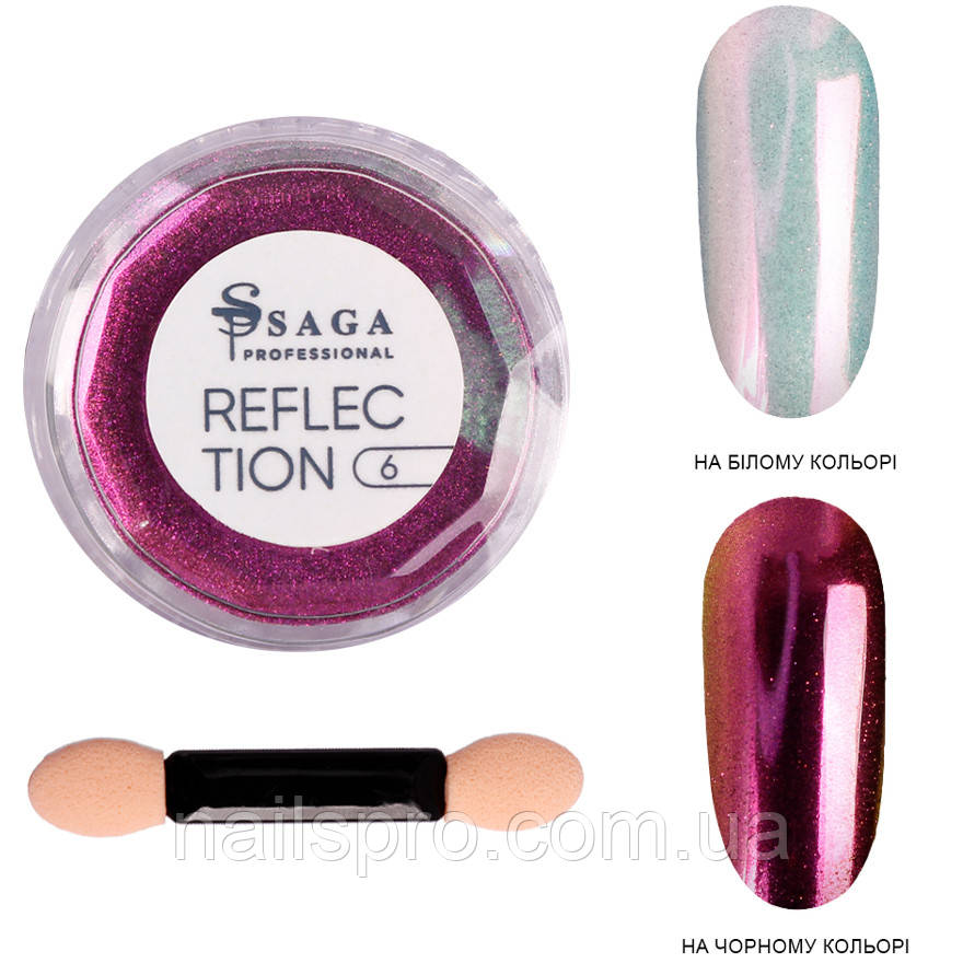 Втирка дзеркальна для нігтів Saga Professional Reflection №06, 0.5 г