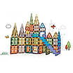 Розвиваючий магнітний конструктор замок великий творчий набір для збірки 3D фігур будівлі 80 блоків наліпки, фото 3