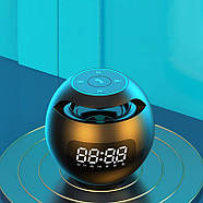 Музична колонка Bluetooth з годинником, радіо та RGB підсвічуванням Kimiso KMS-K12 Чорна, фото 6