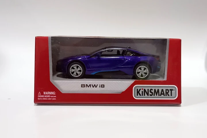 Машинка металева KT 5379 WA KINSMART BMW i8 інерція в коробці Синий