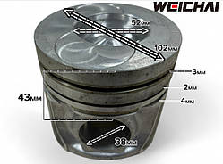 Поршень 102 мм Weichai YZ4102ZLQ BZQ 3.4