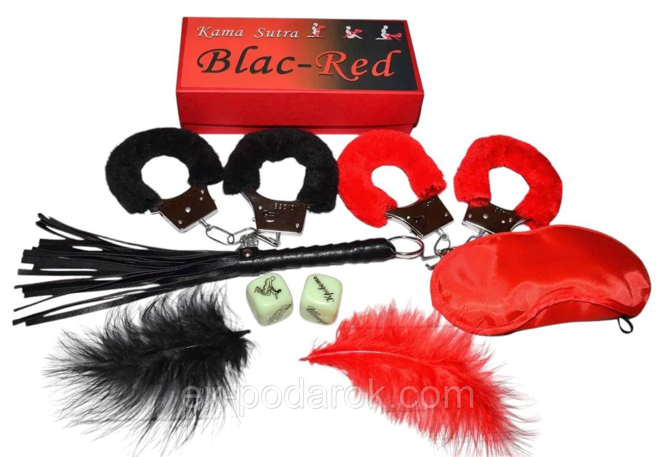Эротический набор с наручниками "Камасутра Blac-Red".