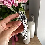 Жіночий квадратний годинник Skmei 2181SI Silver зі сталевим браслетом, фото 8