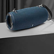 Музична Bluetooth колонка з LED підсвічуванням та ремінцем B5S Синя, фото 2