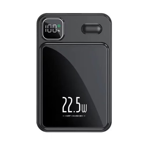 Павербанк магнітний Magnetic MagSafe Power Bank 10000 мАг з потужністю 22.5 Вт Чорний