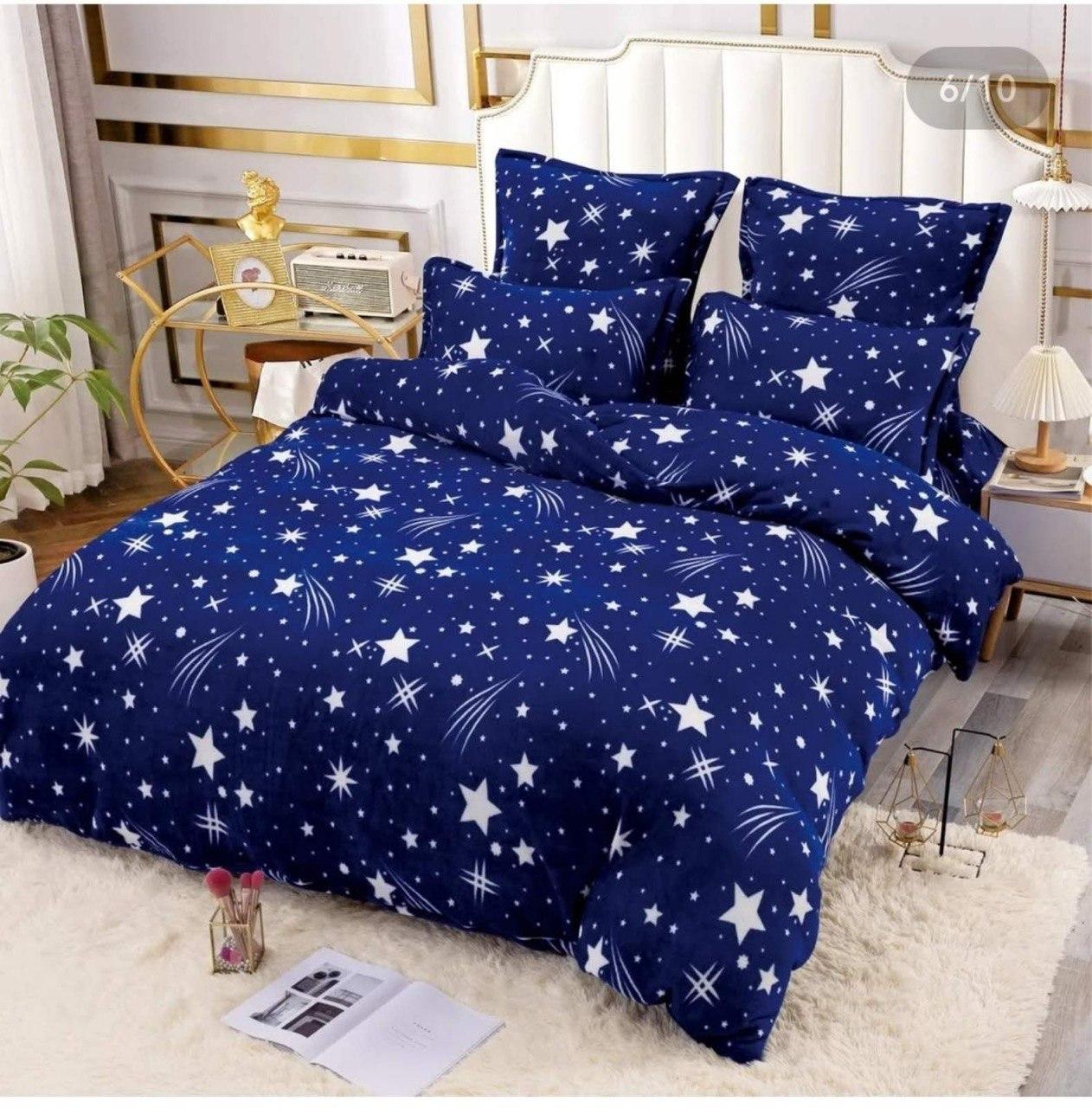 Велюрова тепла постільна білизна з 4 наволочками, фото 1