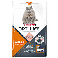 Opti Life Sensitive ОПТІ ЛАЙФ ЛОСОСЬ СЕНСІТІВ беззерновий сухий суперпреміум корм для котів з чутливим травленням 1 кг