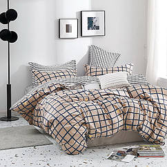 Комплект постільної білизни Bella Villa сатин Євро бежевий (B-0313 Eu)