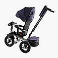 Триколісний велосипед із батьківською ручкою Best Trike 6088 F - 702-15 Синій, з поворотним сидінням, фото 4