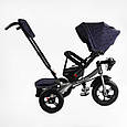 Триколісний велосипед із батьківською ручкою Best Trike 6088 F - 702-15 Синій, з поворотним сидінням, фото 5