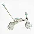 Дитячий велосипед-велобіг з батьківською ручкою Best Trike BST-410 Біло-бірюзовий, рама нейлон, фото 2