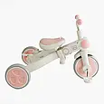 Триколісний велосипед-трансформер з батьківською ручкою 4 в 1 Best Trike BS-12-303 Біло-Рожевий, нейлонова, фото 6