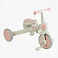 Триколісний велосипед-трансформер з батьківською ручкою 4 в 1 Best Trike BS-12-303 Біло-Рожевий, нейлонова, фото 7