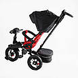 Велосипед коляска триколісний з ручкою Best Trike 6088 F — 789-05, з поворотним сидінням, надувні колеса, фото 4