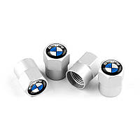 Ковпаки вентиля колеса BMW БМВ сірі 4шт алюміній (ковпачок ніпеля)
