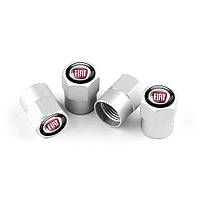 Ковпаки вентиля колеса FIAT сірі 4шт алюміній (ковпачок ніпеля)