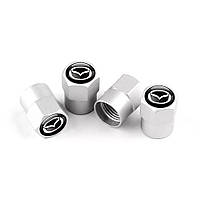 Ковпаки вентиля колеса MAZDA сірі 4шт алюміній (ковпачок ніпеля)