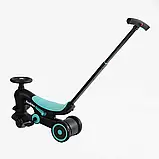 Дитячий велосипед-толокар Best Trike BST-8130 Бірюзовий, з батьківською ручкою, фото 3