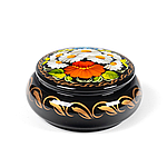 Скринька розписна ручної роботи в техніці Петриківський розпис Сапфір ШК-05 мал. 181