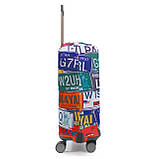 Чохол для валізи Польща великий L тканина (дайвінг) номера/Fly 221-28, фото 4