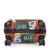 Чохол для валізи Польща великий L тканина (дайвінг) номера/Fly 221-28, фото 5