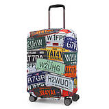 Чохол для валізи Польща великий L тканина (дайвінг) номера/Fly 221-28, фото 3