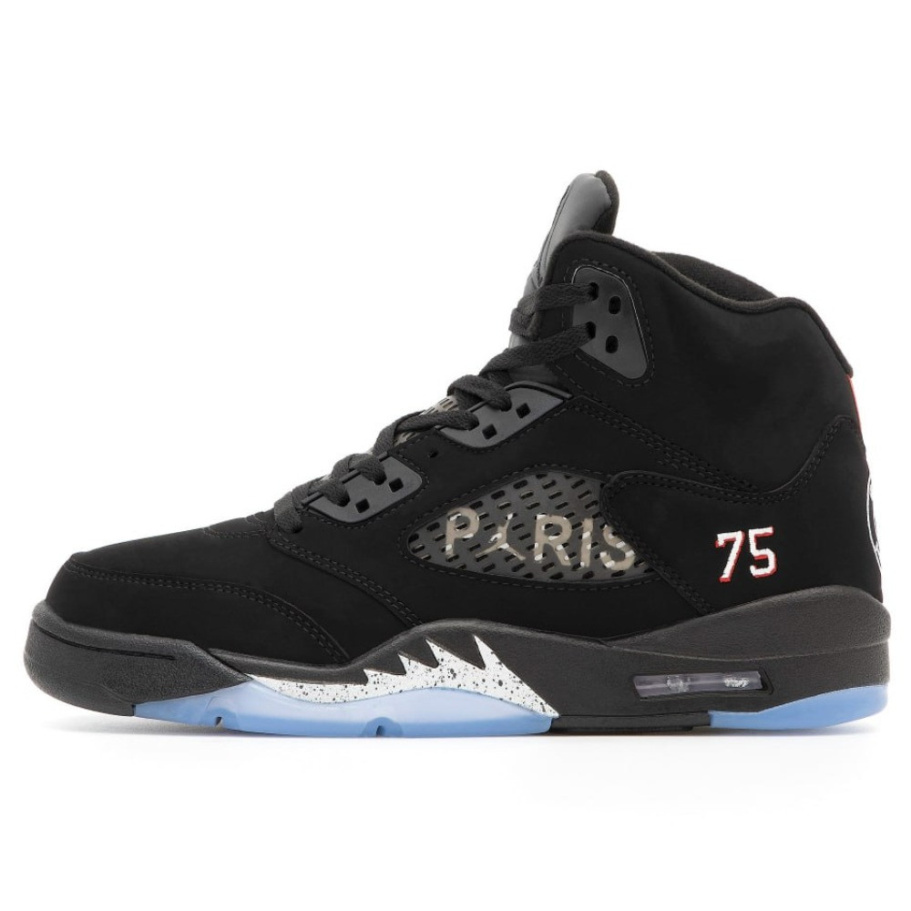 Чоловічі кросівки Nike Air Jordan 5 Paris Saint-Germain AV9175-001, чорні найк аір джордан V Retro BCFC PSG Black White
