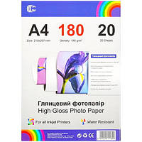 Фотопапір А4 "С-494" 20 аркушів глянцевий 180г/м²