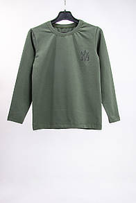 Підлітковий лонгслів для хлопчика та дівчинки ЗСУ стрейч-кулір