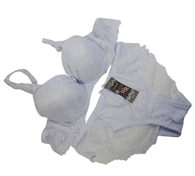 Набір бюстгальтер пушап і сліпи Biweier 87729 80В-XL білий