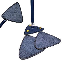 Набір 2шт Насадка на швабру трикутна (26×23см) / Запаска для швабри / Змінна насадка з мікрофібри