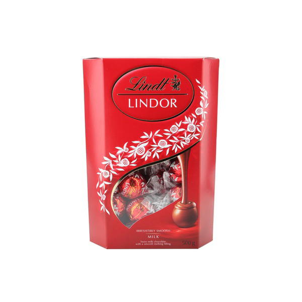 Lindt Lindor Kugeln Vollmilch Шоколадні кульки з молочного шоколаду з ніжно танучою начинкою 500g, фото 1