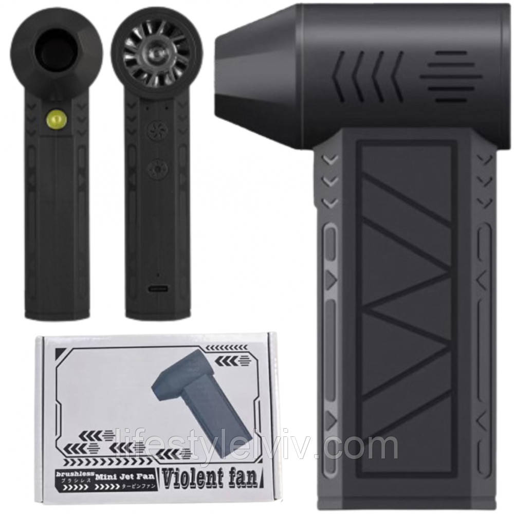 Міні турбовентилятор 5000мАч, від USB, ZY7400-SE/PRO / Акумуляторна повітродувка / Портативний турбофен, фото 1