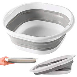 Миска складна силіконова 5л / Складний тазік / Тазик для прання / Туристична миска