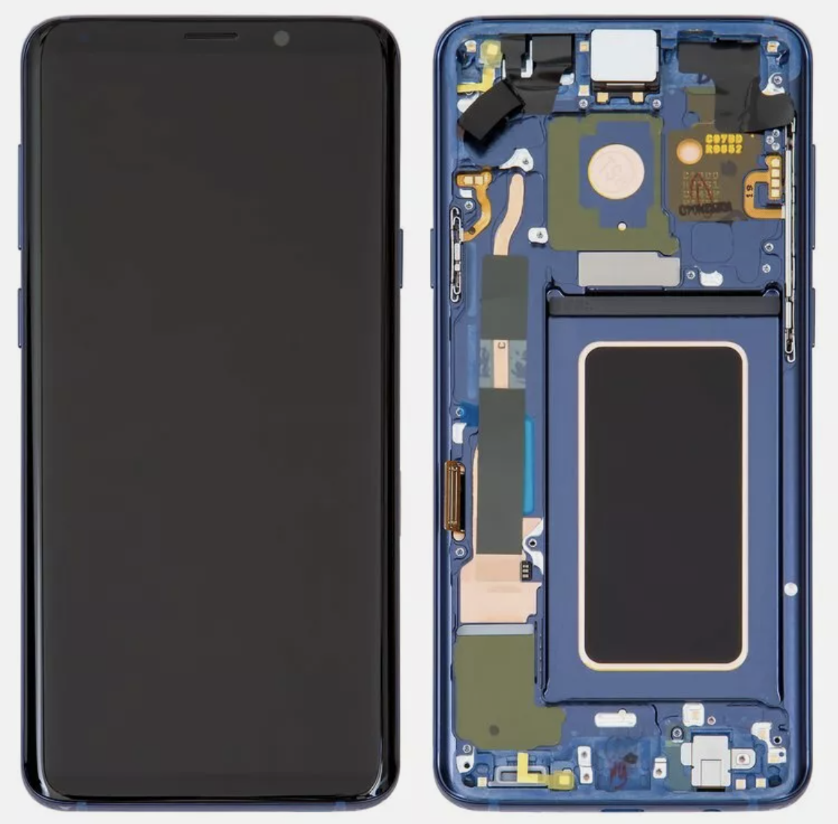 Дисплей (екран) для Samsung G965F Galaxy S9 Plus + тачскрин, синій, з передньою панеллю, OLED